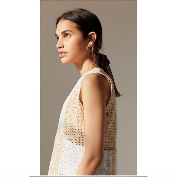 Urban outfitters kay patchwork eyelet Dress Size L - Picture 5 of 8